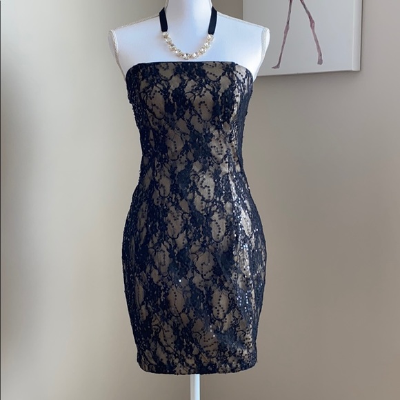 Jessica McClintock Dresses & Skirts - Jessica McClintock Evening Black Mini Sequin Dress